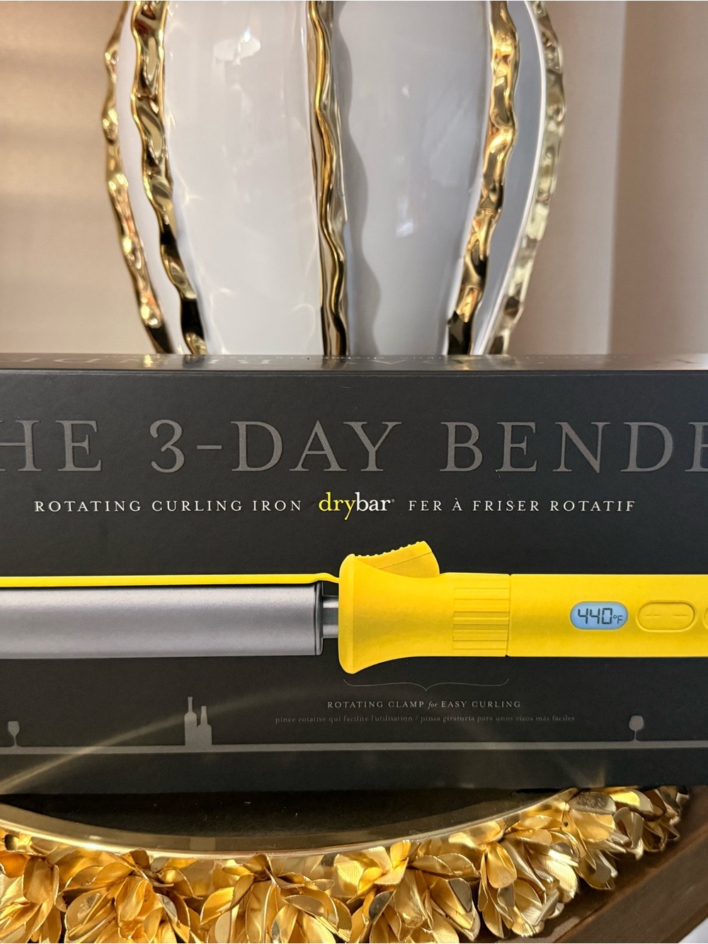 Drybar Yellow 3-Day Bender Rotating Curling Iron - Bright Yellow Handle
